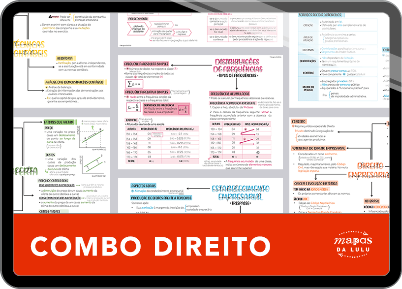 Mapas da Lulu. Os melhores e mais completos mapas mentais para concursos de Carreiras Jurídicas de todo país. Totalmente atualizados e com download liberado.